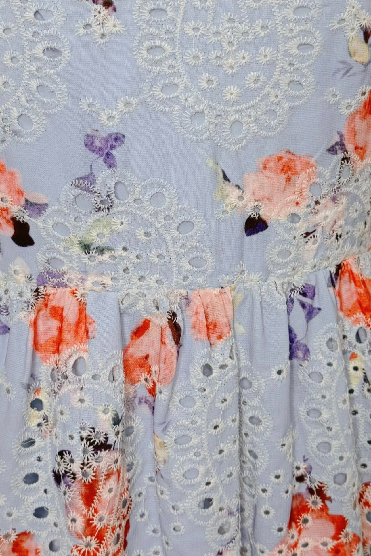 Josie | Eyelet floral midi dress